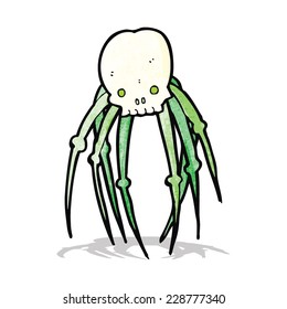 cartoon skull spider