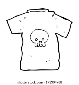 cartoon skull tee