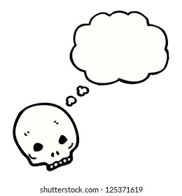 pensamiento del cráneo de caricatura