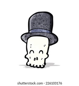 cartoon skull in top hat