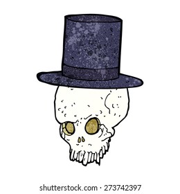 cartoon skull in top hat
