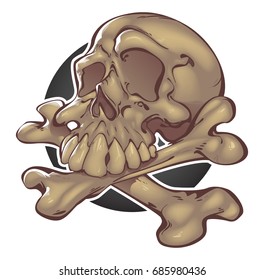 A Cartoon Skull Vector