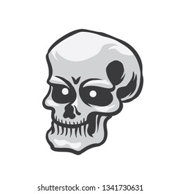 Cartoon skull vector illustration