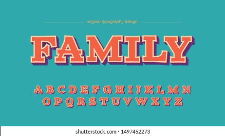 Cartoon Slab Serif Artistic Font Typography