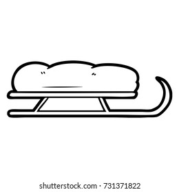 trineo de dibujos animados