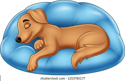 Cartoon Sleep Dog 