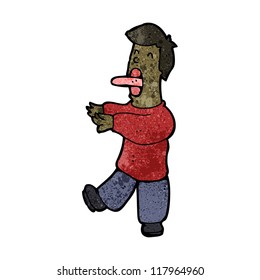 cartoon sleep walking man