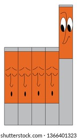Caricatura de un cigarrillo dormido ilustración vectorial sobre fondo blanco