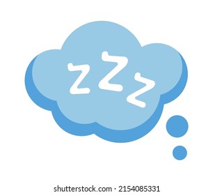 Cartoon Sleeping Cloud Vector Illustration Stock Vector (Royalty Free ...