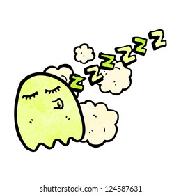 cartoon sleeping ghost