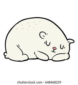 cartoon sleepy polar bear