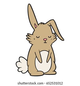 cartoon sleepy rabbit