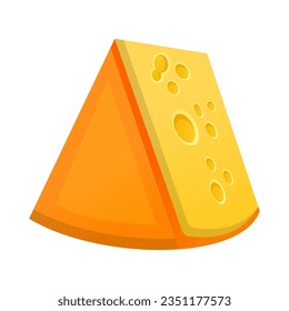 rebanada de dibujos animados de diseño vectorial de queso