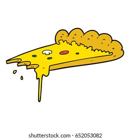 rebanada de caricatura de pizza