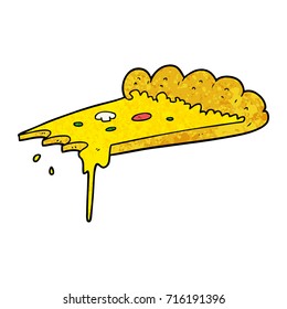 rebanada de caricatura de pizza