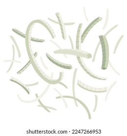 Cartoon sliced onion. Fresh farm market symbols. Vector illustration of organic farm fresh vegetables