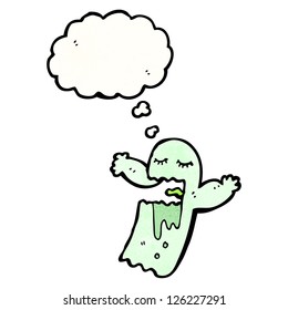 cartoon slimy ghost
