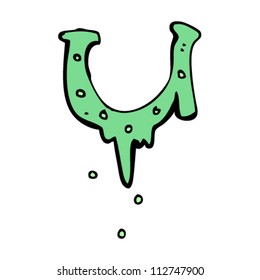 cartoon slimy letter