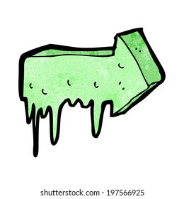 flecha apuntadora deslizante de dibujos animados