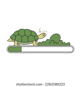 Cartoon Slow Turtle Loading Download