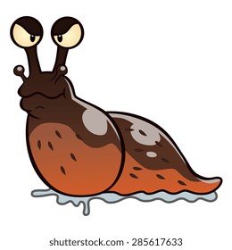 Cartoon Slug, Garden Pest.