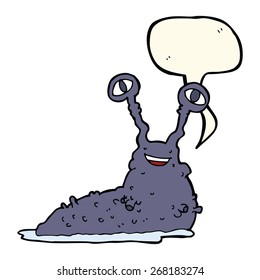 slug de caricatura con burbuja de habla