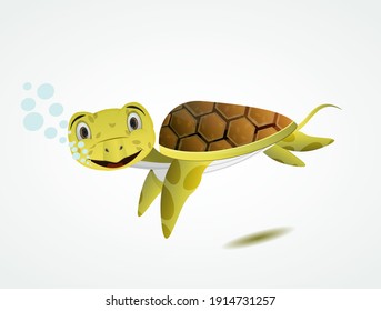 cartoon small animal illustration in nature isolated