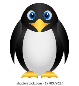 Cartoon small bellied antarctic penguin