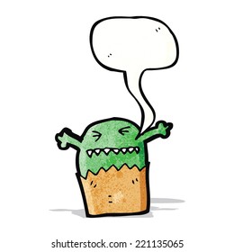pequeño monstruo de dibujos animados