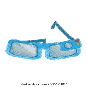 cartoon smart glasses wearable device vector illustration eps 10