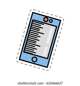 cartoon smartphone call technology image vector illustration eps 10