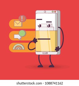 Cartoon smartphones design