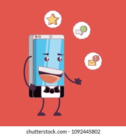 cartoon smartphones design