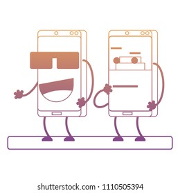 Cartoon smartphones design
