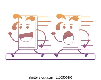 Cartoon smartphones design