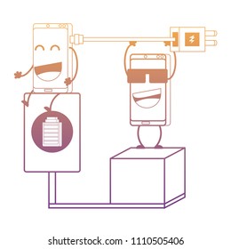 Cartoon smartphones design