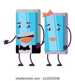 Cartoon smartphones design