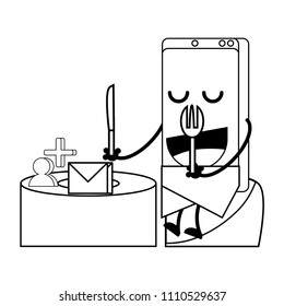 Cartoon smartphones design