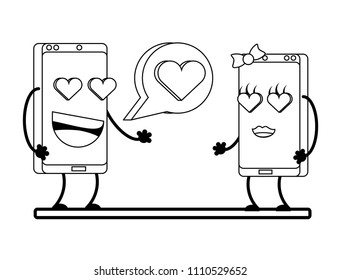 Cartoon smartphones design