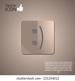 Cartoon smile on the background. Made in vector