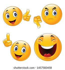 Cartoon smiley emoticon illustration collections