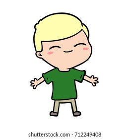 cartoon smiling boy