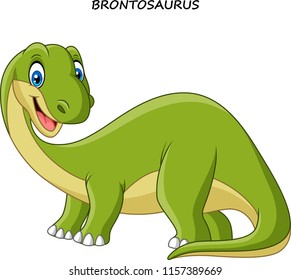 Cartoon Smiling Brontosaurus