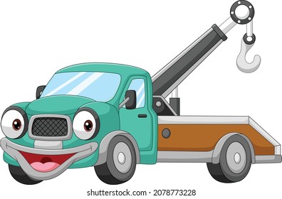 Cartoon Lächelwagen-Maskottchen