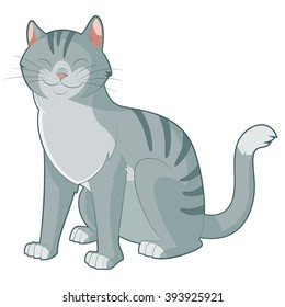 Cartoon smiling cat