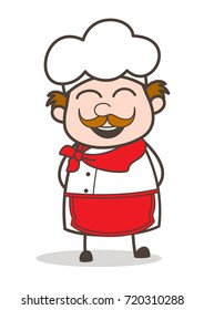 Cartoon Smiling Chef Face Vector