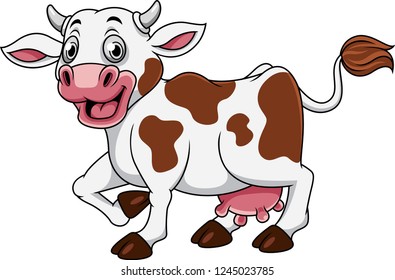 Cartoon smiling cow