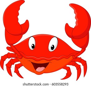 Cartoon smiling crab