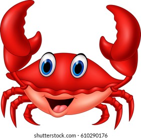 Cartoon Smiling Crab Stock Vector (Royalty Free) 610290176 | Shutterstock