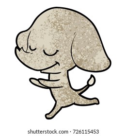 cartoon smiling elephant running
